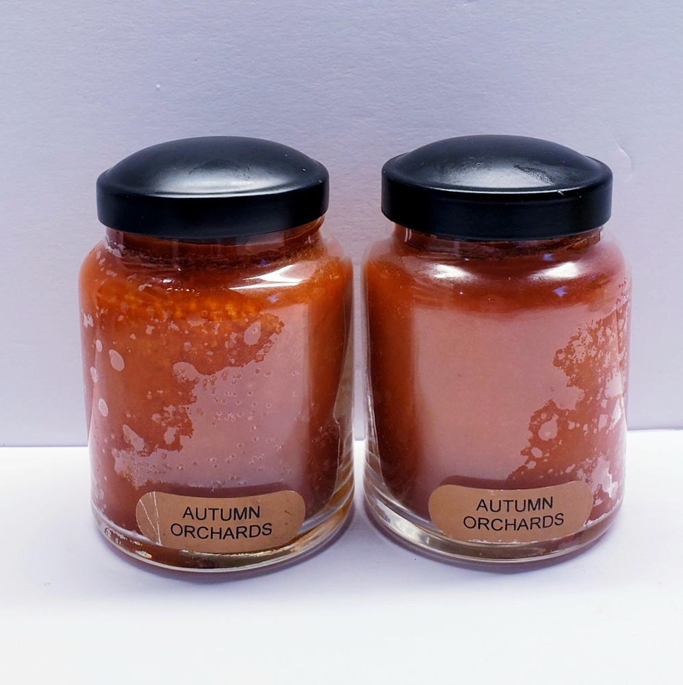 AUTUMN ORCHARDS -A Cheerful Giver Baby Jar Single Wick Candle, 6 oz (2 pack)
